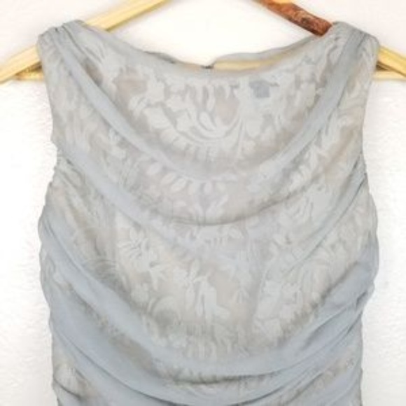 Tadashi Shoji Silk & Lace Ruched Sheath Dress - Picture 3 of 8